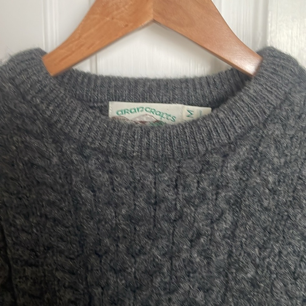 Made in Ireland 100% wool sweater grey size M